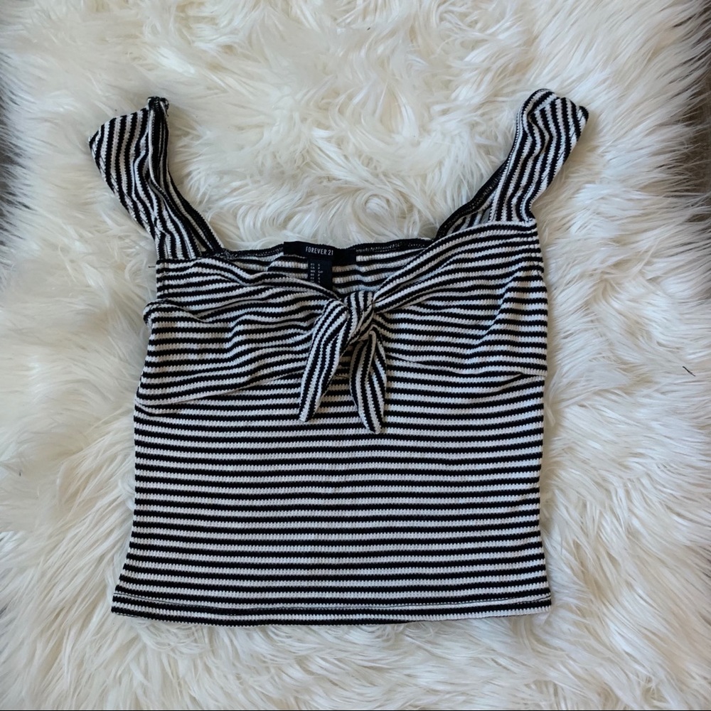 striped crop top